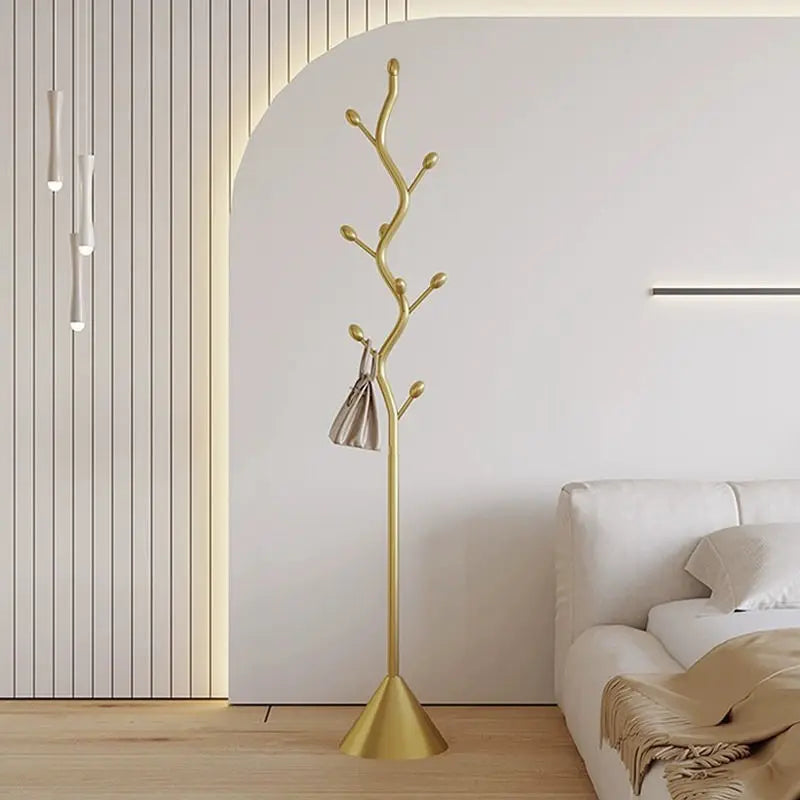 Floor Standing Clothes Hanger – Nordic Carbon Steel Coat Rack - Gold