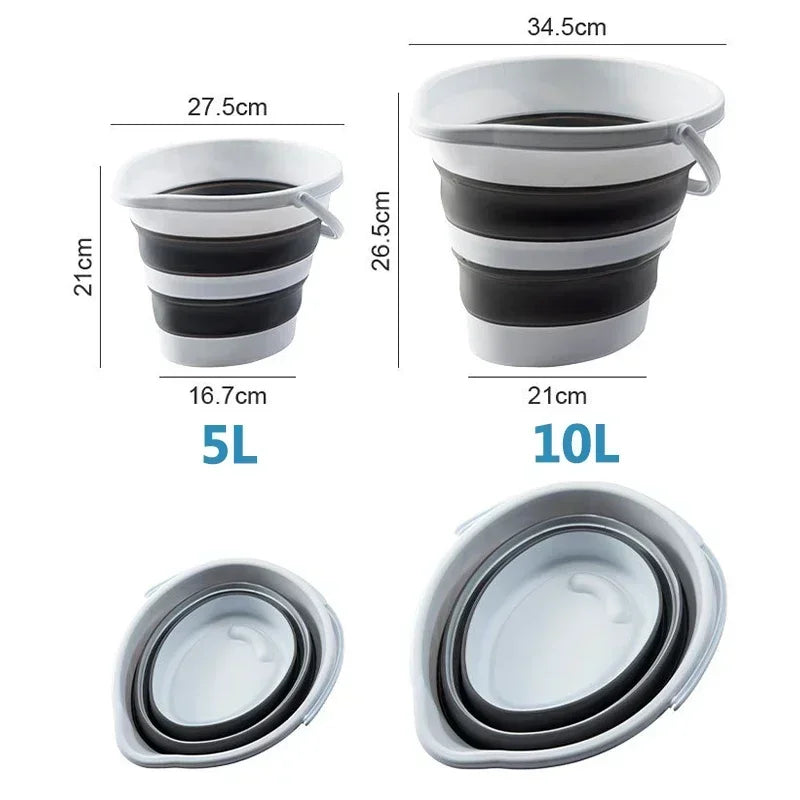 Collapsible Folding Bucket with Handle Space Saving Portable Water Bucket – 15L