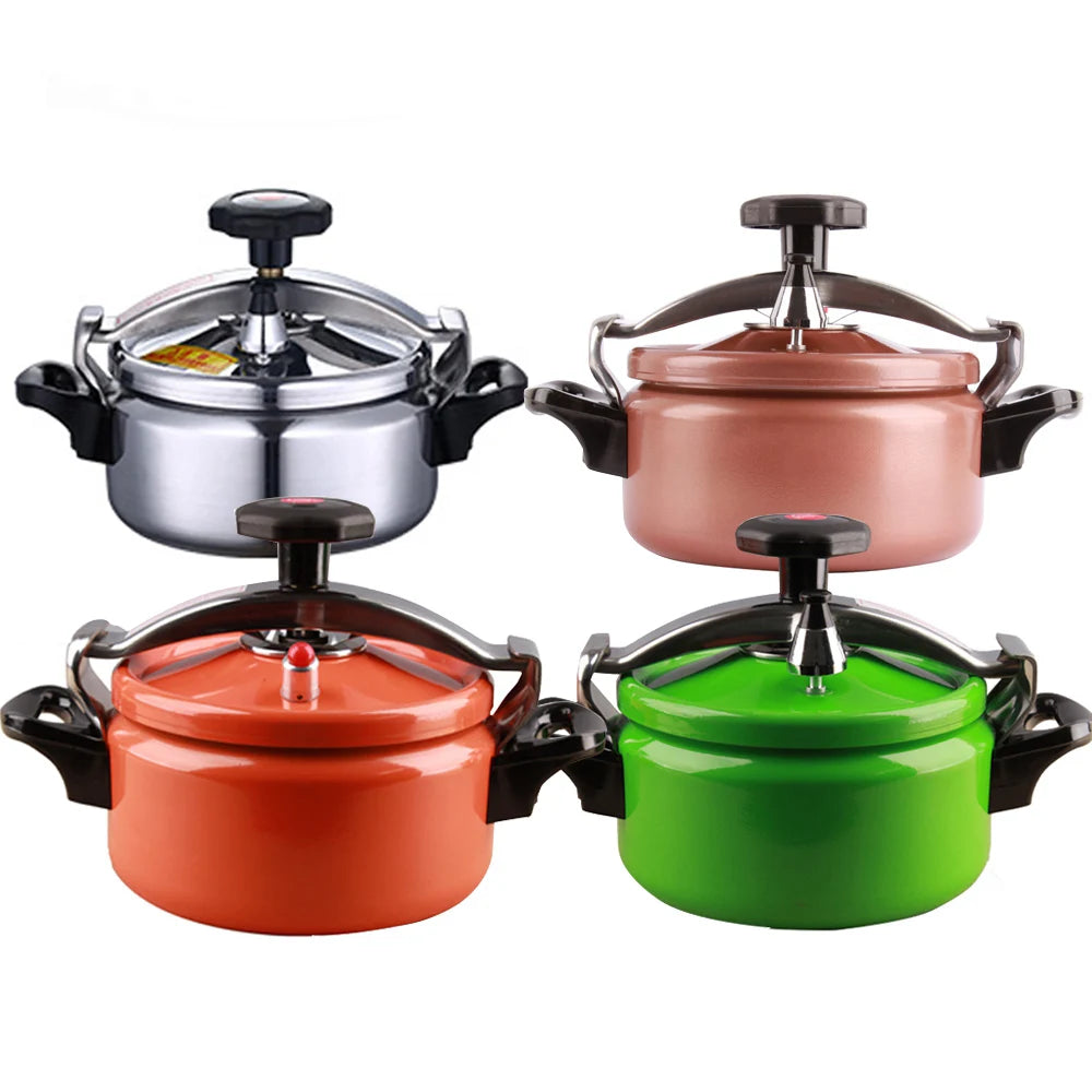 Mini Pressure Cooker 3L Aluminum Alloy Soup Pot for Gas and Induction Cooker – Silver