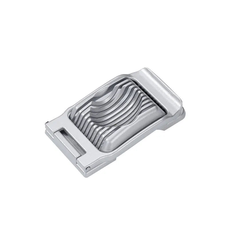 Egg Slicer Heavy Duty Aluminium Stainless Steel Wire Soft Fruit Cutter Kitchen Tool - Silver