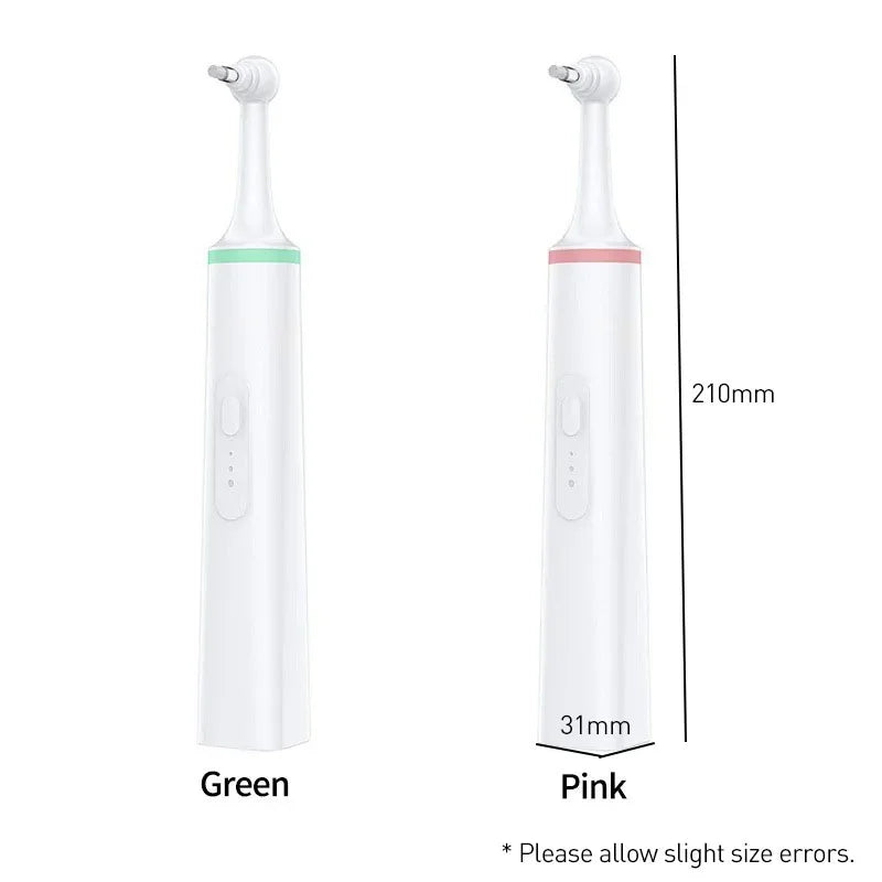 Electric Pet Tooth Cleaner Rechargeable Oral Care Brush with 4 Heads - Green