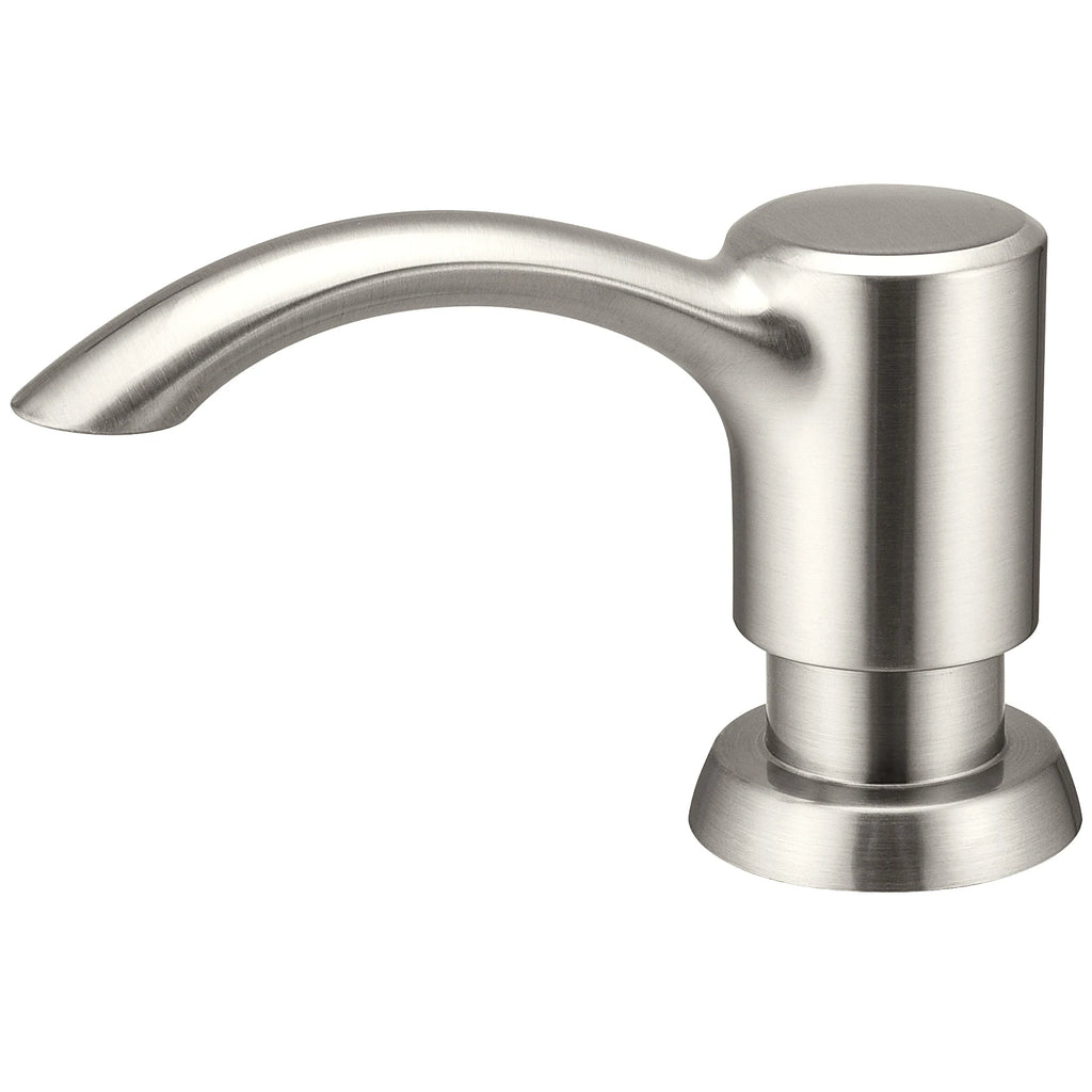 Built In Kitchen Sink Soap Dispenser 360mL 360° Swivel Refillable Liquid Soap Pump – Brushed Nickel