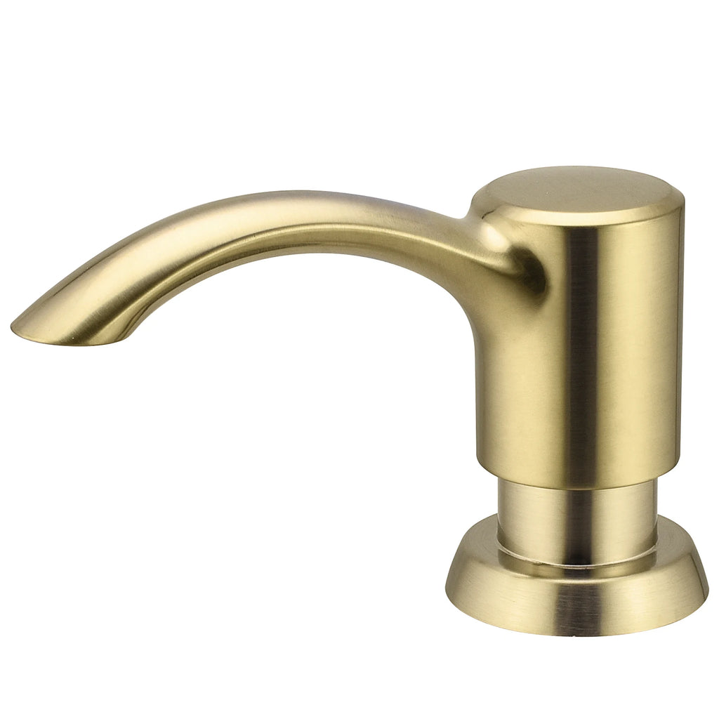 Built In Kitchen Sink Soap Dispenser 360mL 360° Swivel Refillable Liquid Soap Pump – Gold