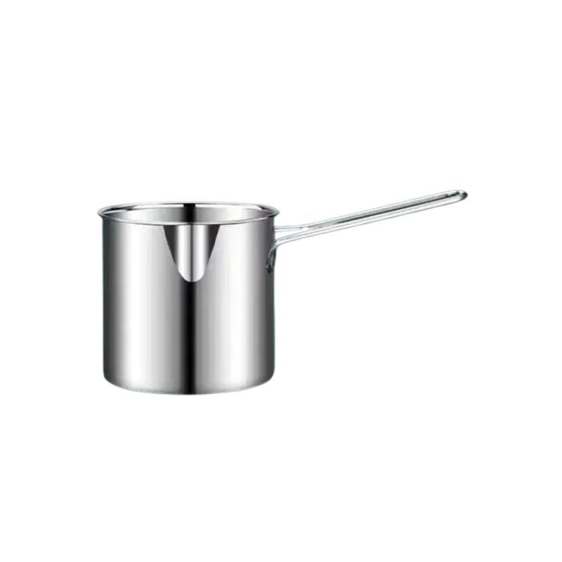 Deep Fryer Pot 12 cm Stainless Steel 3 Piece Set with Strainer and Clip for Induction Cooking