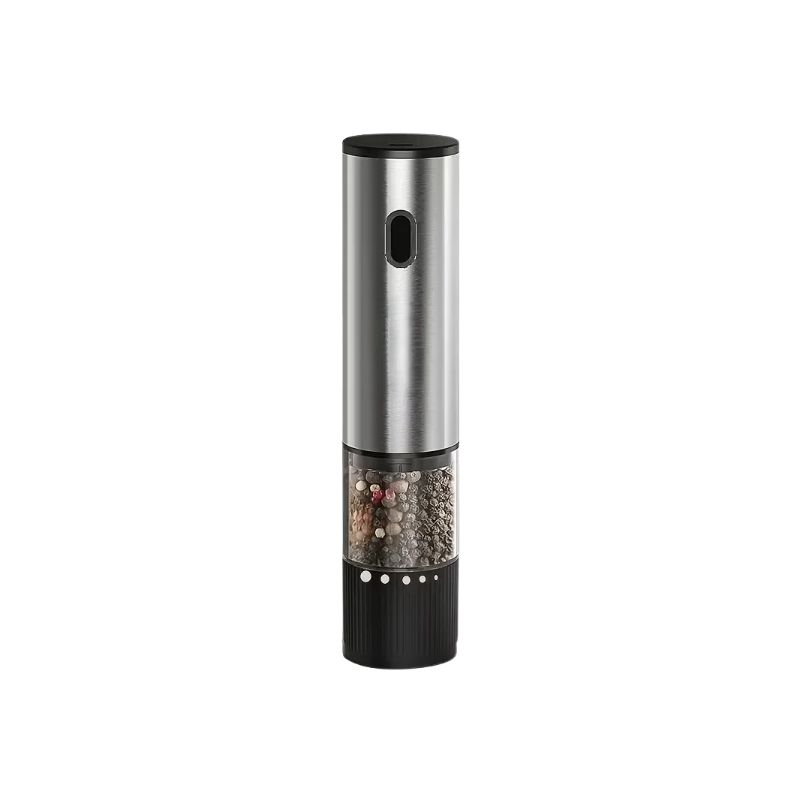 Salt and Pepper Mill 16.9 cm Electric Spice Mill with 5 Coarseness Levels and LED Light for Kitchen Use