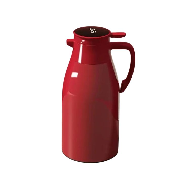 Thermos Jug 2L Digital Temperature Display Insulated Coffee Flask - Red