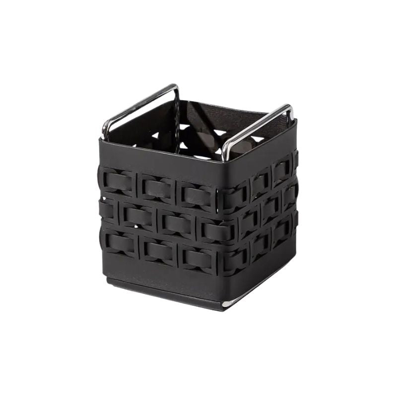 Storage Basket Desktop Organiser with Metal Frame for Home and Office - Black
