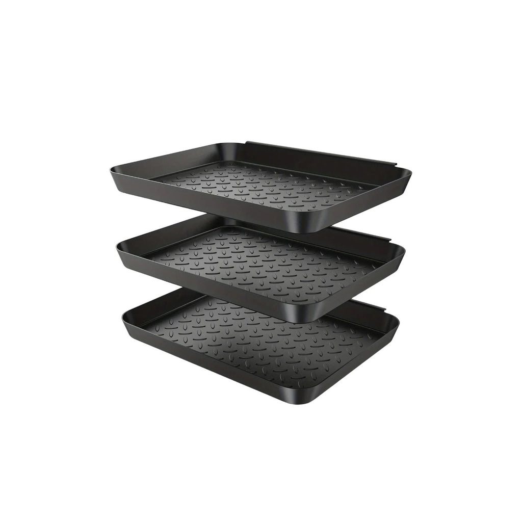 Storage Tray Set of 3 Plastic Trays Multipurpose Shoe and Household Organisers