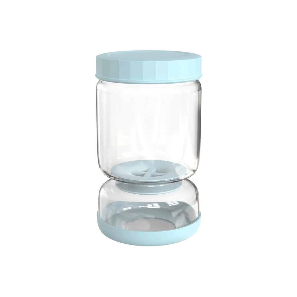Pickle Jar 1000mL Glass Food Storage Container with Flip Strainer and Liquid Separator for Kitchen