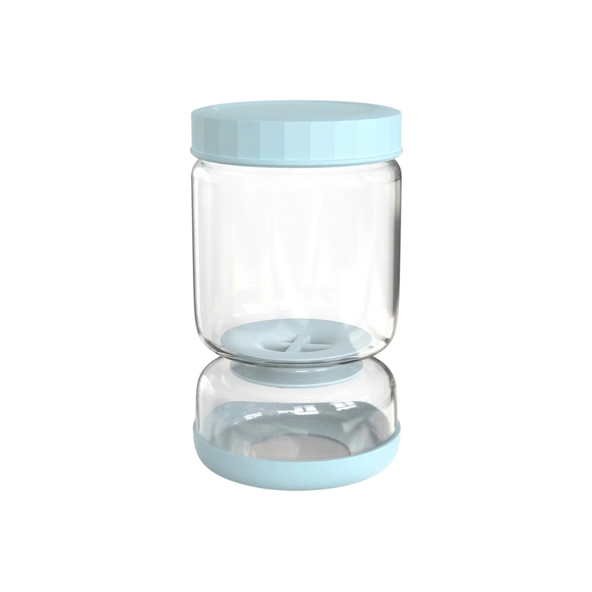 Pickle Jar 1000mL Glass Food Storage Container with Flip Strainer and Liquid Separator for Kitchen