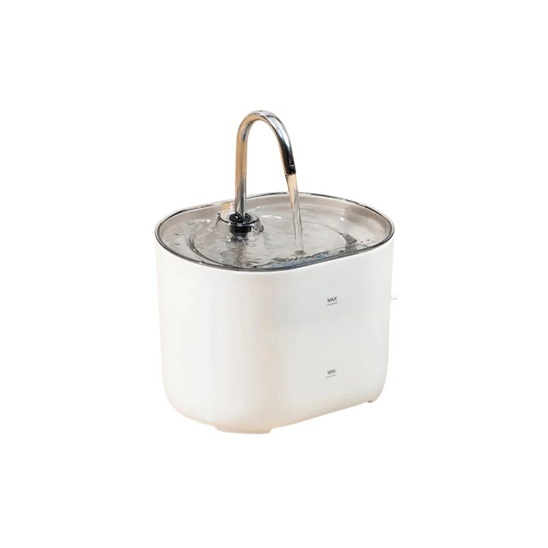 Cat Water Fountain 2.2L Pet Water Dispenser with Filter and Quiet Pump - White