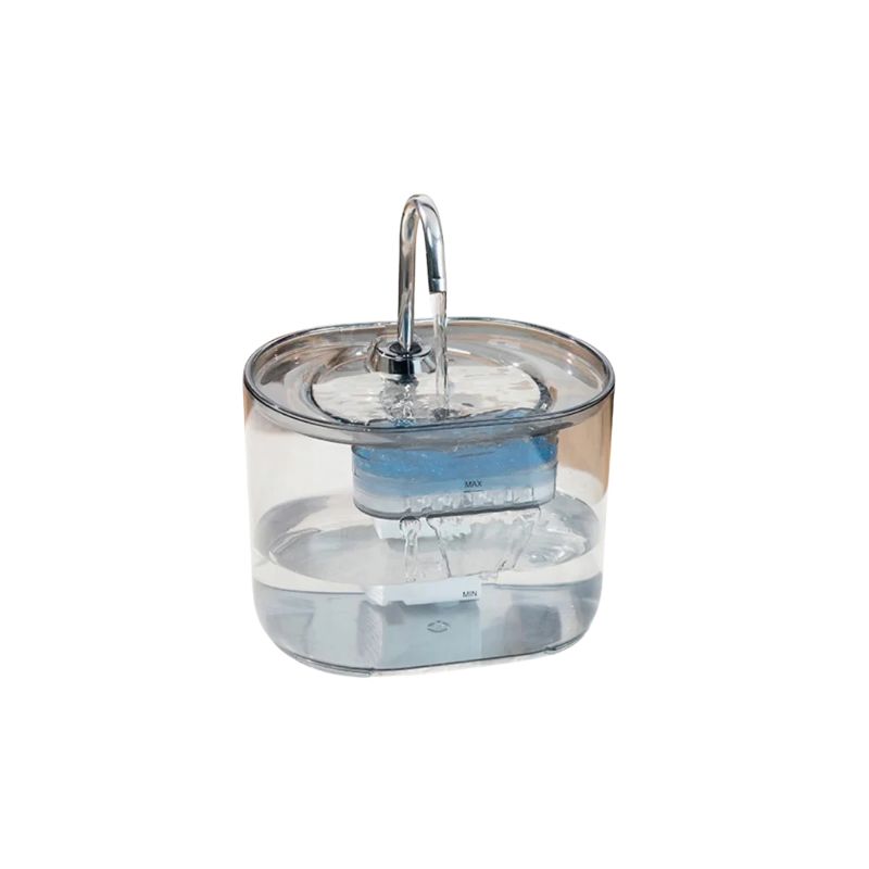 Cat Water Fountain 2.2L Pet Water Dispenser with Filter and Quiet Pump - White
