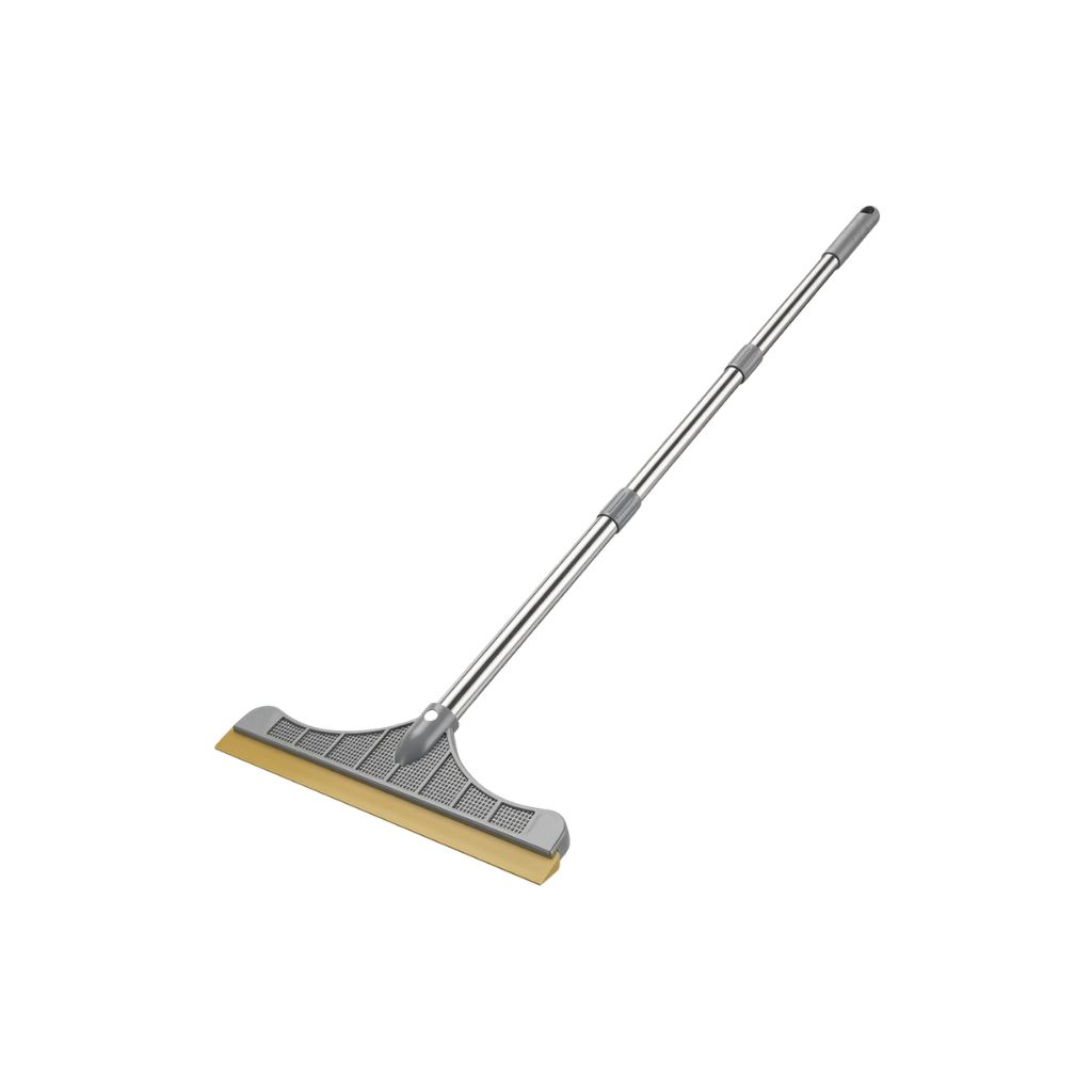 Pet Hair Broom 83.8 cm Long Handle Non-Stick Carpet Fur Removal Brush - Grey