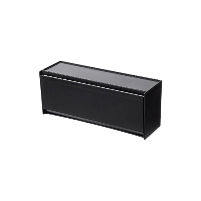 Storage Box Stackable Wall Mount Removable Divider Organiser - Black