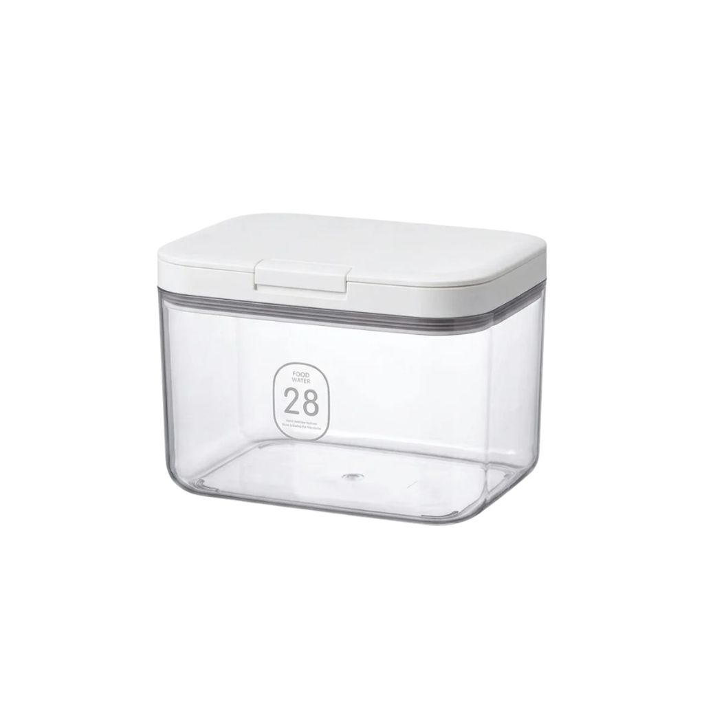 Storage Container 5.5L Airtight Plastic Flour Canister with Press Open Lid and Transparent Body