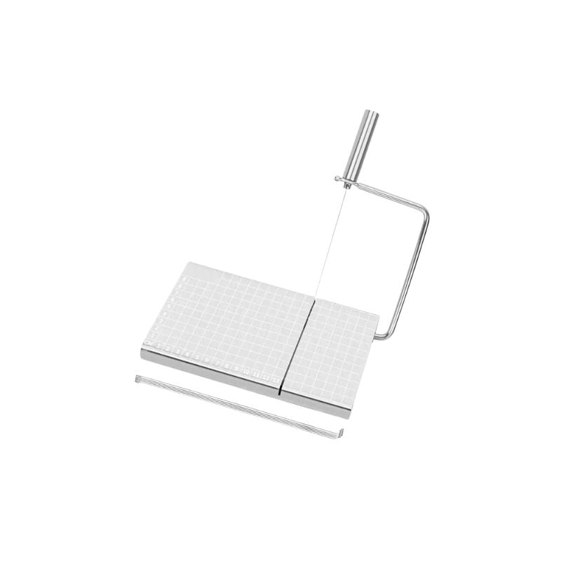 Cheese Slicer 21 cm Stainless Steel Wire Cutter with 5 Replacement Wires Measurement Scale - Scale Pattern
