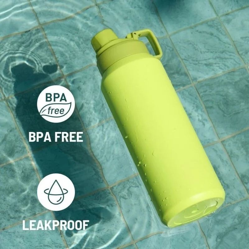 Insulated Water Bottle 1.5L 304 Stainless Steel Thermos Sports Flask - White