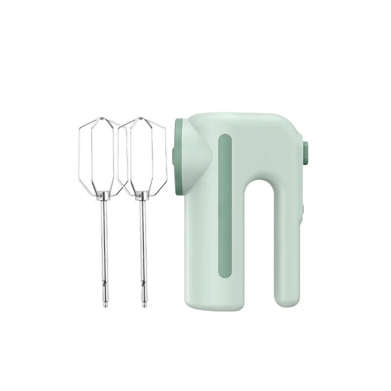 Hand Mixer 5 Speed Cordless Electric with 2 Detachable Stainless Steel Whisks - Green