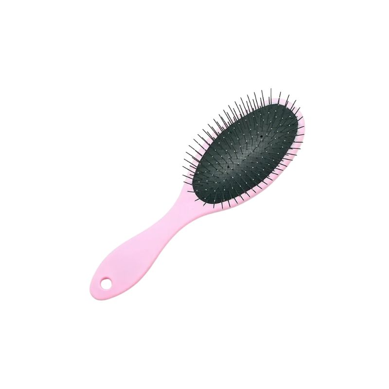Pet Grooming Comb Stainless Steel Pin Dog and Cat Detangling Brush - Black