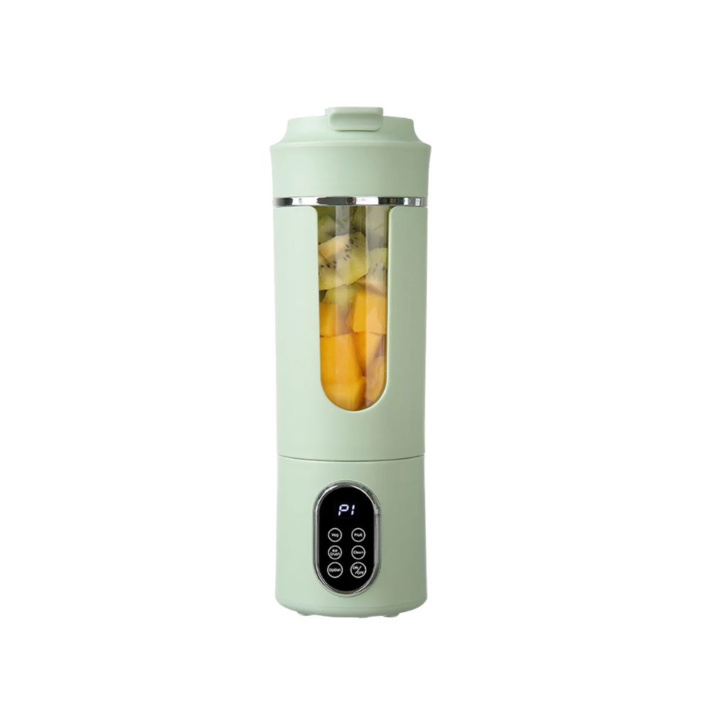 Portable Juicer 530ml Electric Blender USB Rechargeable 12 Blade Mixer with 4 Speed Settings - Green
