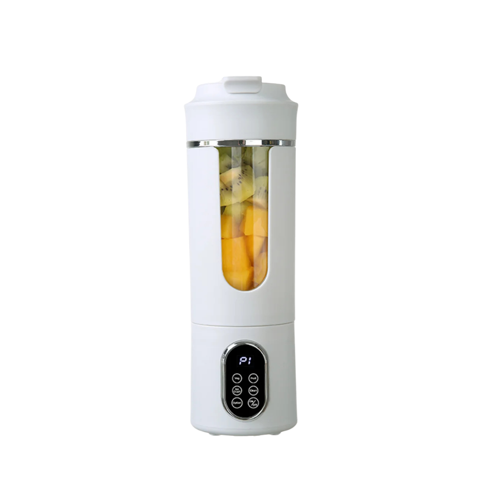 Portable Juicer 530ml Electric Blender USB Rechargeable 12 Blade Mixer with 4 Speed Settings - White