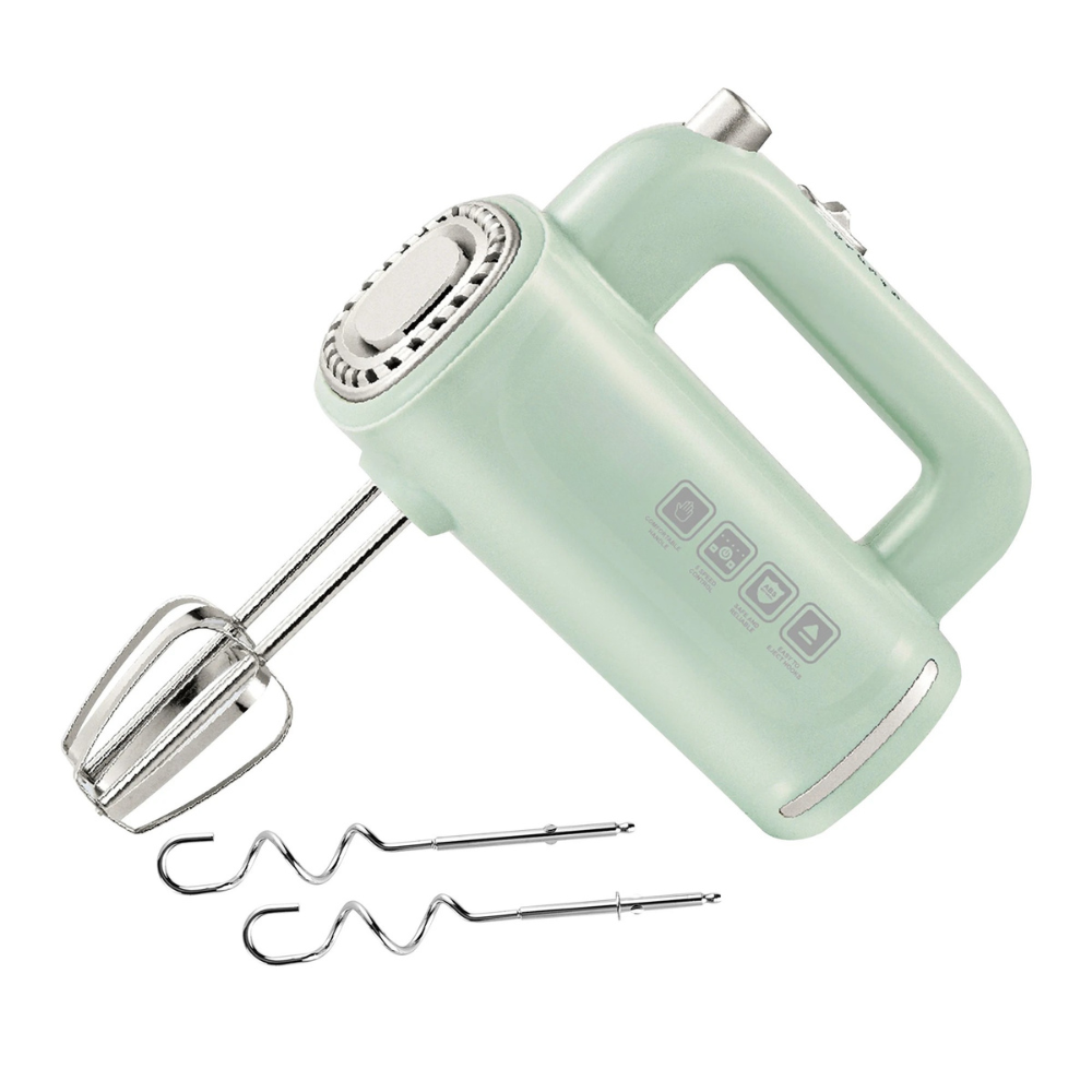 Electric Hand Mixer 5-Speed Kitchen Blender with Turbo Mode and Beaters – Grey