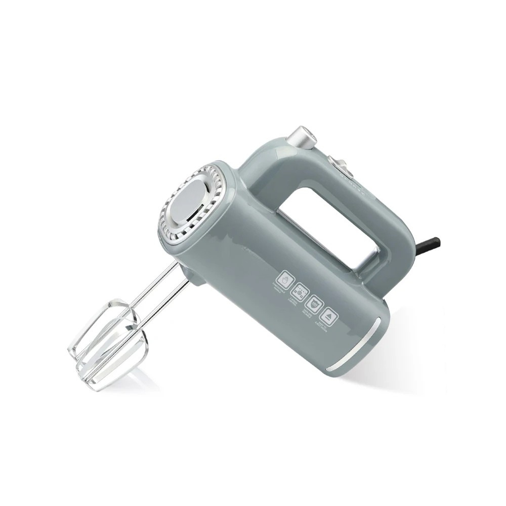 Electric Hand Mixer 5-Speed Kitchen Blender with Turbo Mode and Beaters – Grey