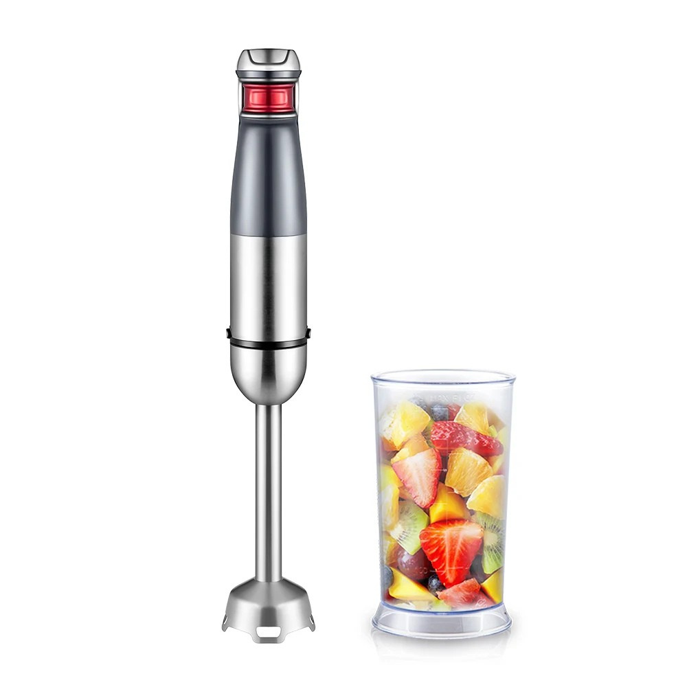 Hand Blender 1000W Immersion Mixer with Chopper Whisk 600mL Cup Stainless Steel – White