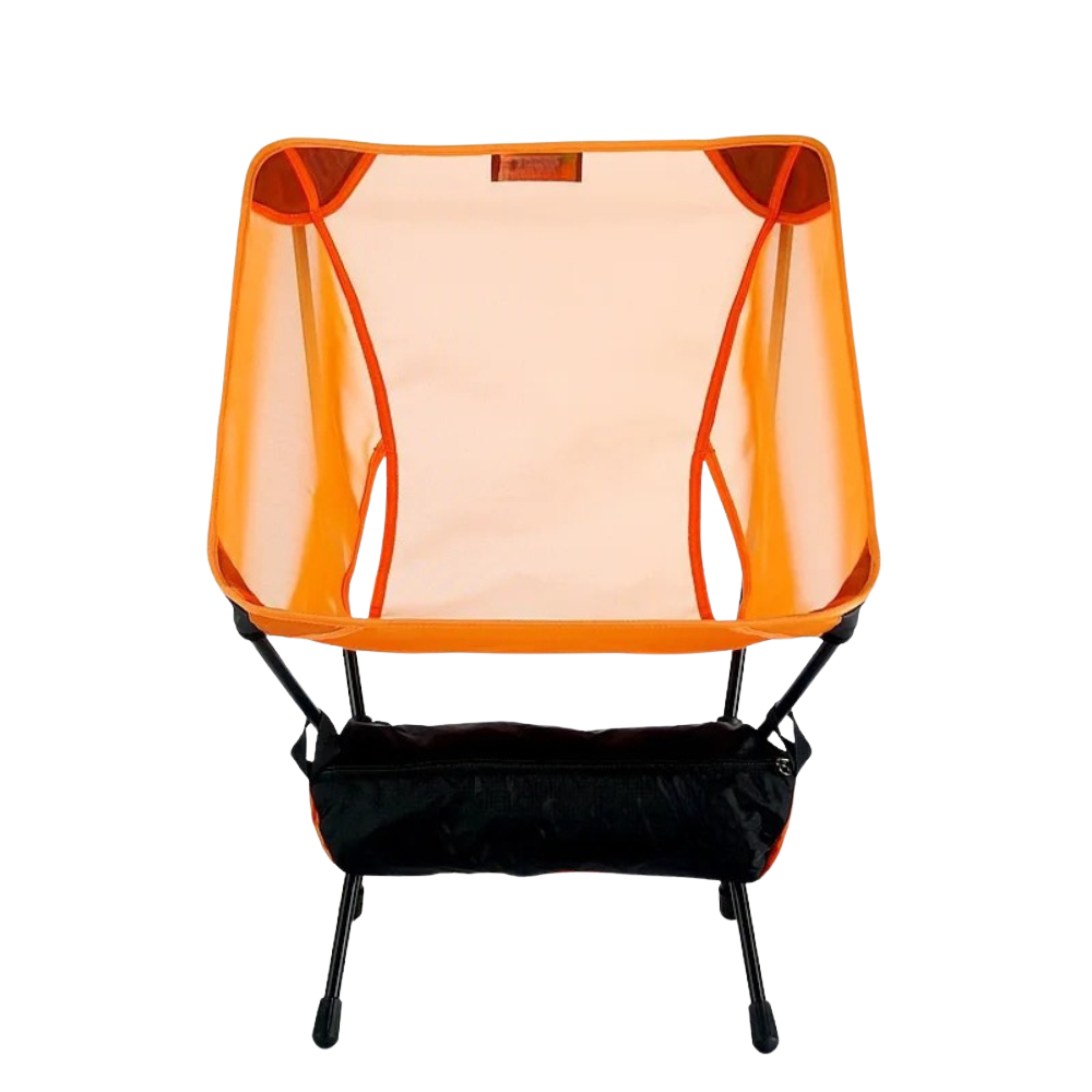 Moon Chair Portable Folding Camping Chair Lightweight Outdoor Seat with Storage Bag - Orange