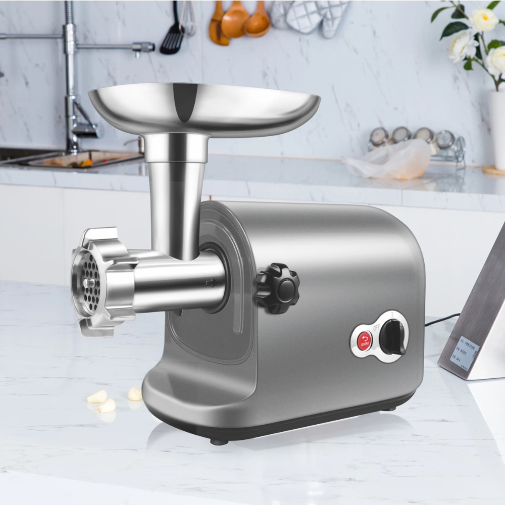 Electric Meat Mincer 3000W Heavy Duty Stainless Steel Food Processor – Silver