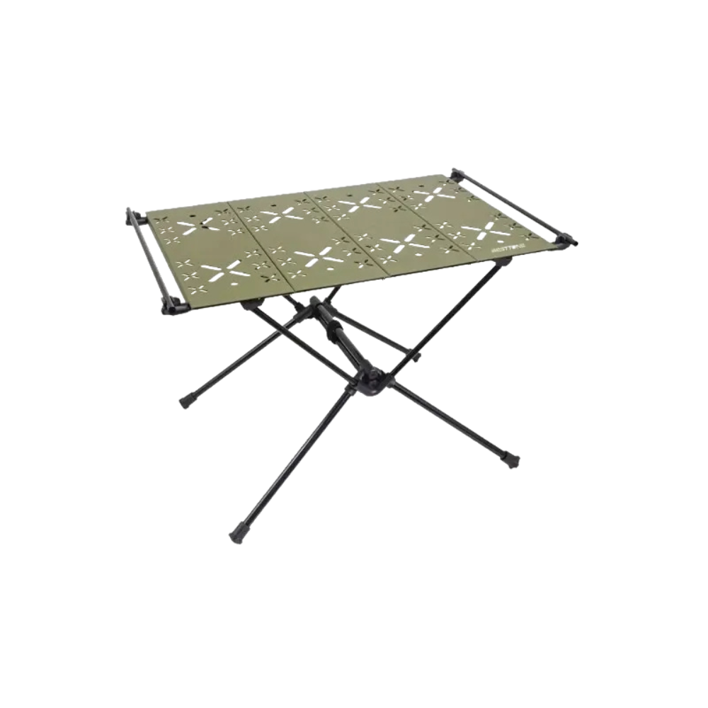 Camping Folding Table Portable Aluminum Alloy Lightweight Outdoor Table 59cm - Army Green