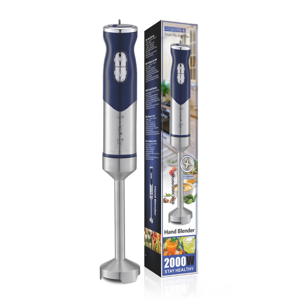 Handheld Blender 2000W Portable Multi Function Food Processor 36.5cm - Blue