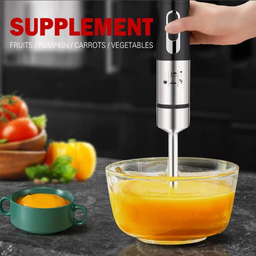 Handheld Blender 2000W Portable Multi Function Food Processor 36.5cm - Black