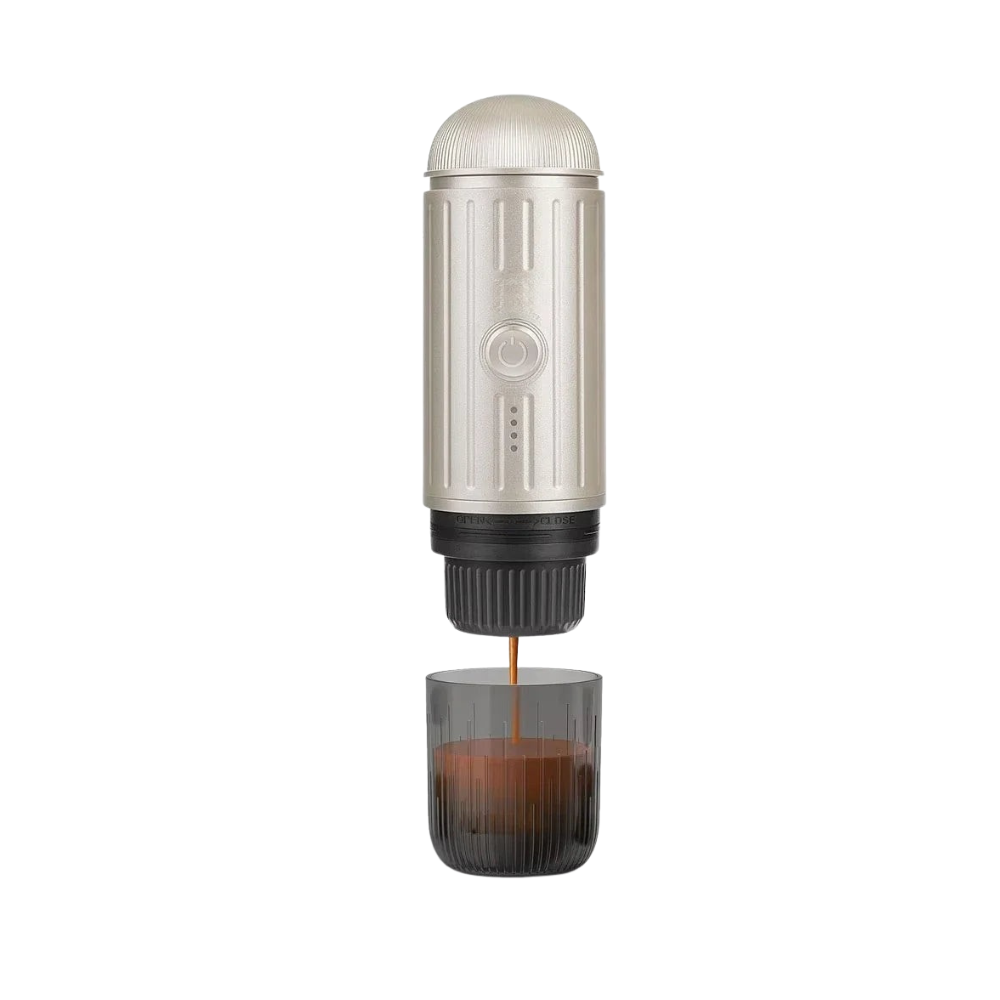 Portable Espresso Coffee Maker 2 in 1 Wireless Capsule Powder Machine 7500mAh - Silver