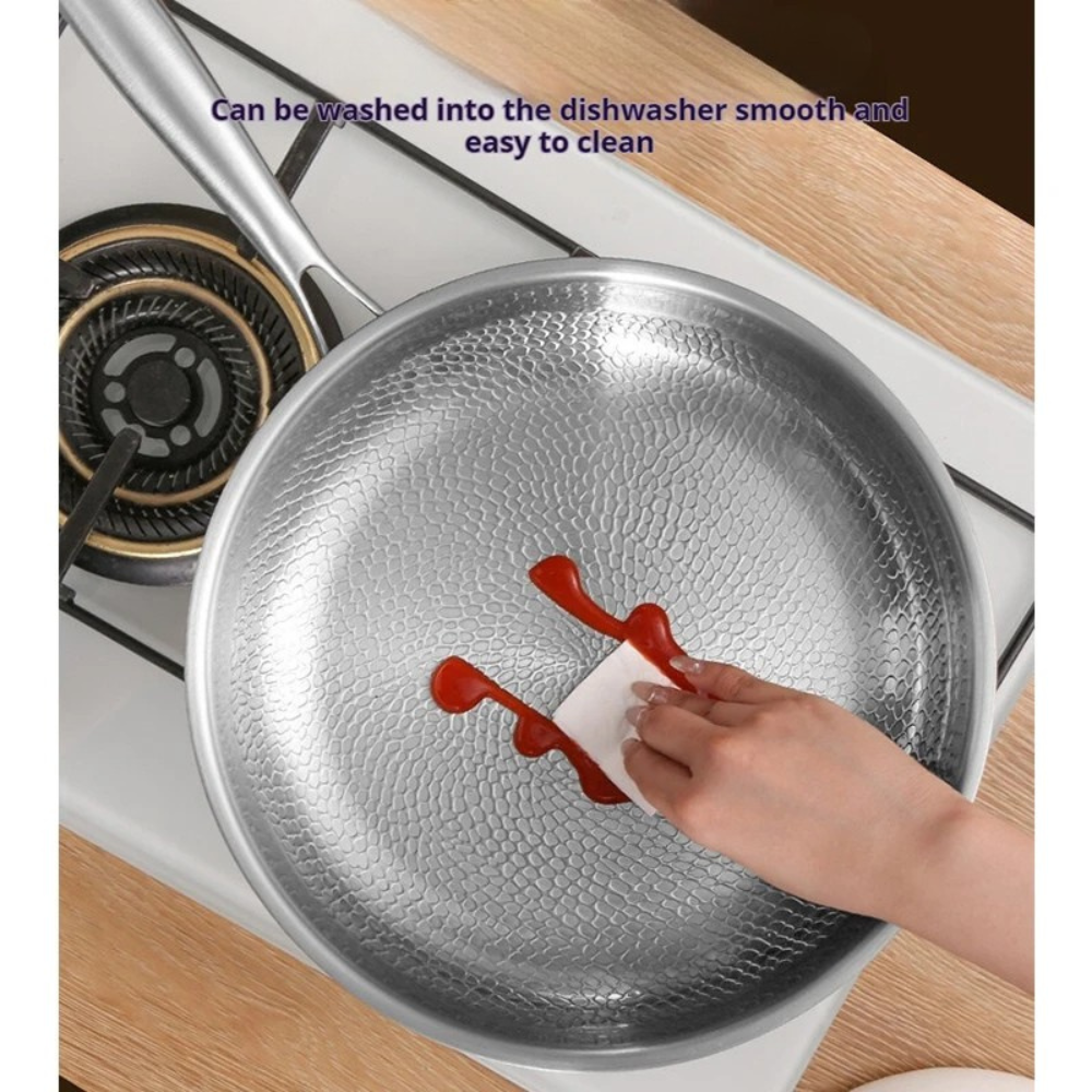 Titanium Frying Pan 30cm Uncoated Induction Compatible Kitchen Cookware