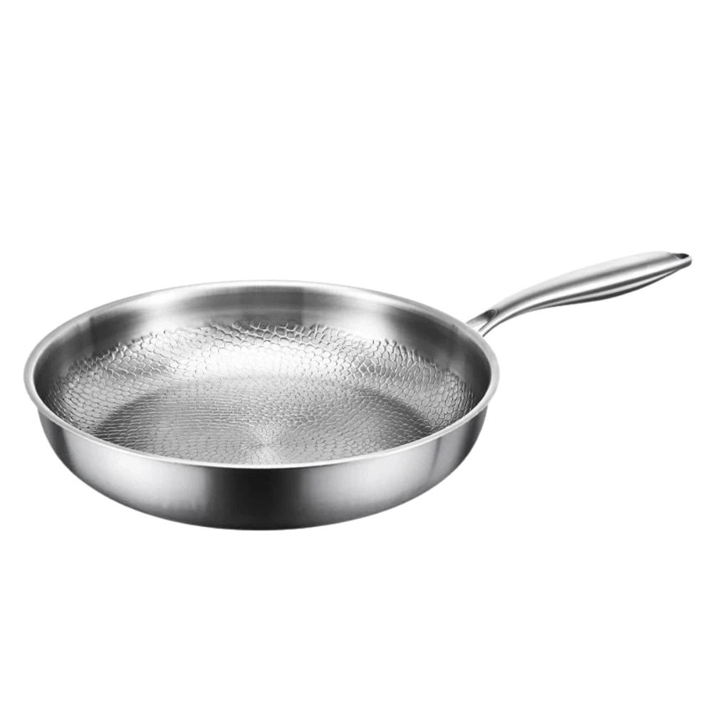 Titanium Frying Pan 26cm Uncoated Cooking Pan Induction Compatible Kitchen Cookware