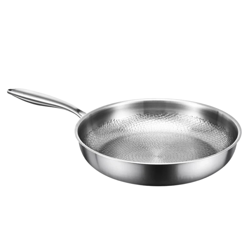 Titanium Frying Pan 28cm Uncoated Cooking Pan Induction Compatible Kitchen Cookware