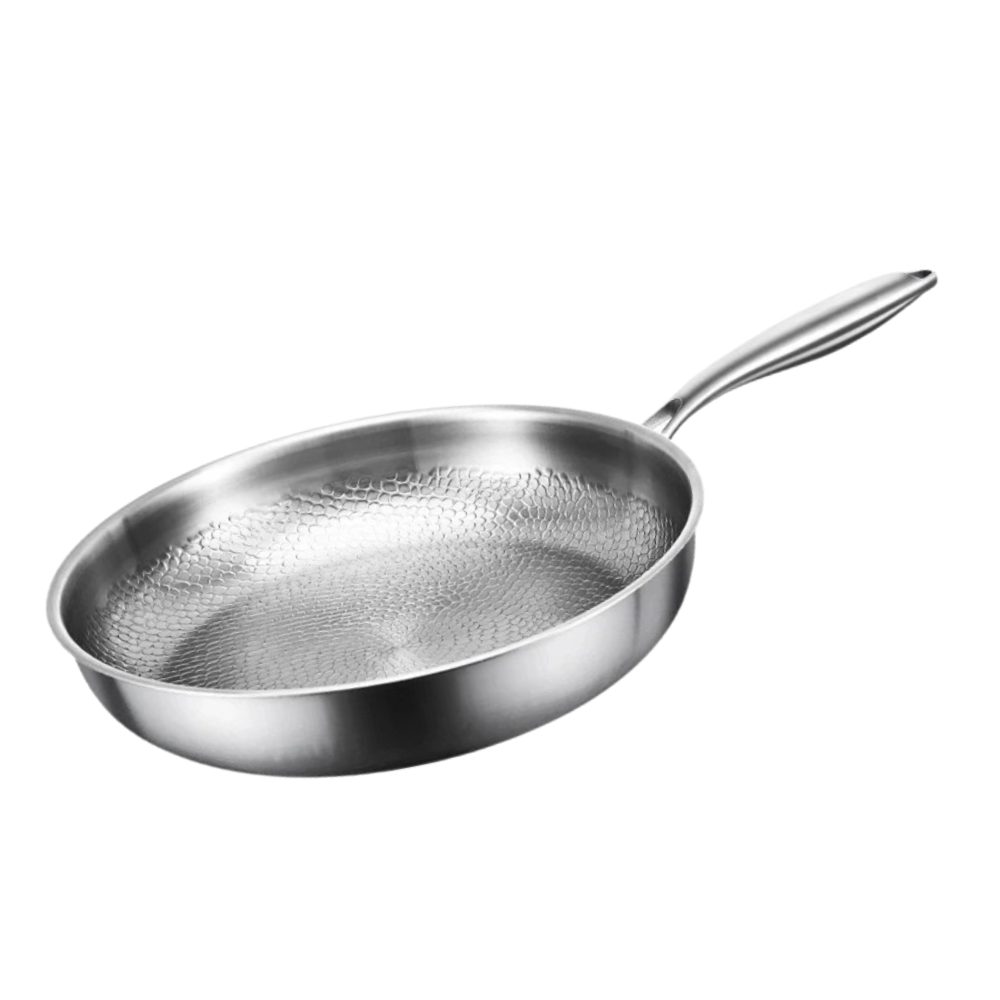 Titanium Frying Pan 30cm Uncoated Induction Compatible Kitchen Cookware