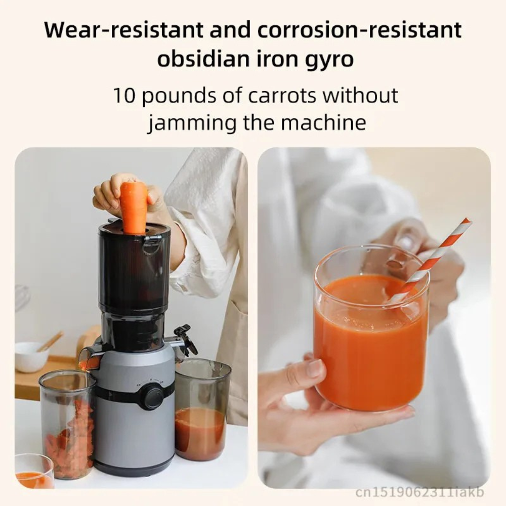 Slow Juicer 200W Large Caliber 10.8cm Automatic Pulp Separation 1L - Grey