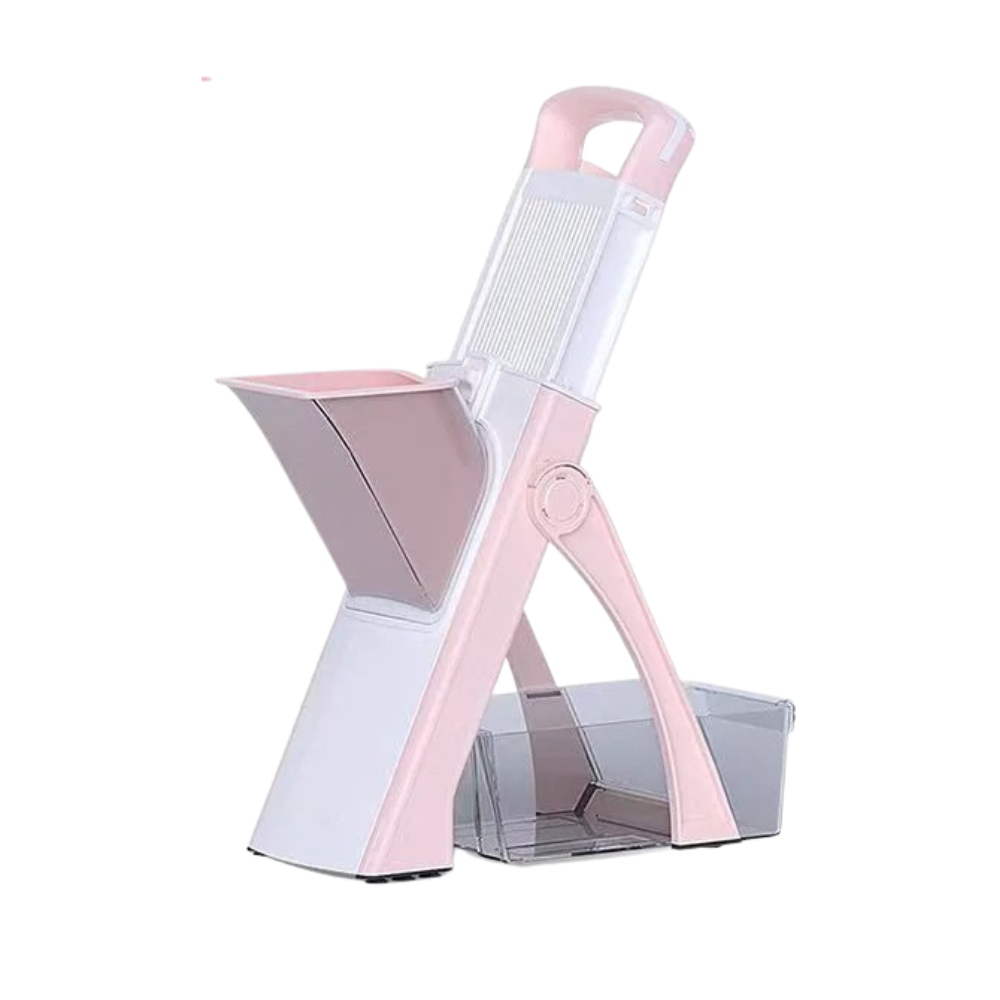Vegetable Cutter 41.4cm Manual Slicer Shredder Grater Multi Function Chopper - Pink