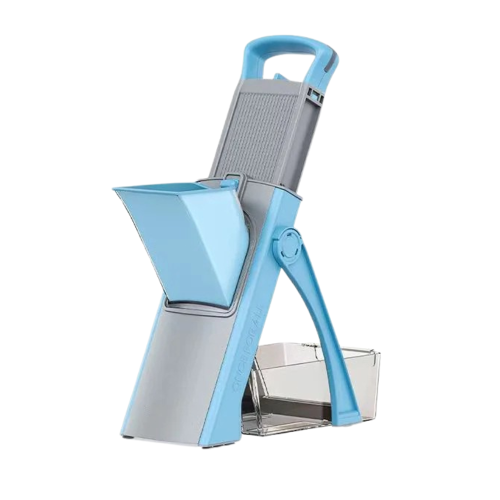Vegetable Cutter 41.4cm Manual Slicer Shredder Grater Multi Function Chopper - Blue