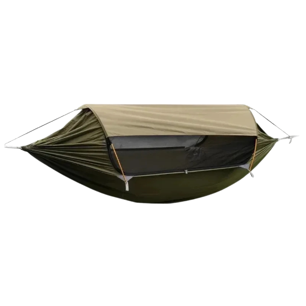 Camping Hammock with Mosquito Net Waterproof Canopy Double Person - Army Green