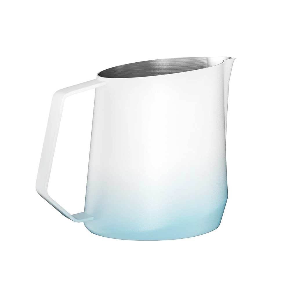 Espresso Milk Frothing Pitcher 600ml Stainless Steel Latte Foam Jug - Blue