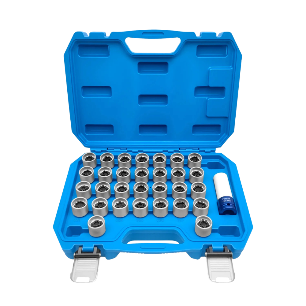 Wheel Lock Removal Tool Set 31 Piece Socket Key Kit for Mercedes Benz