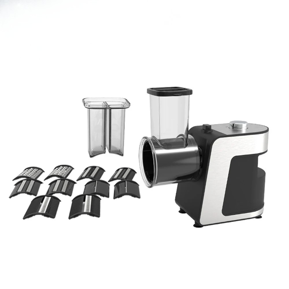 Electric Vegetable Cutter 1000W 5 In 1 Stainless Steel Food Processor - Black