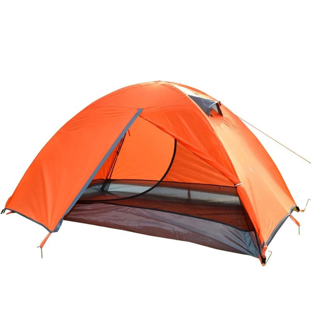 Camping Tent 2 Person Lightweight Waterproof Backpacking Tent 3 Season - Orange