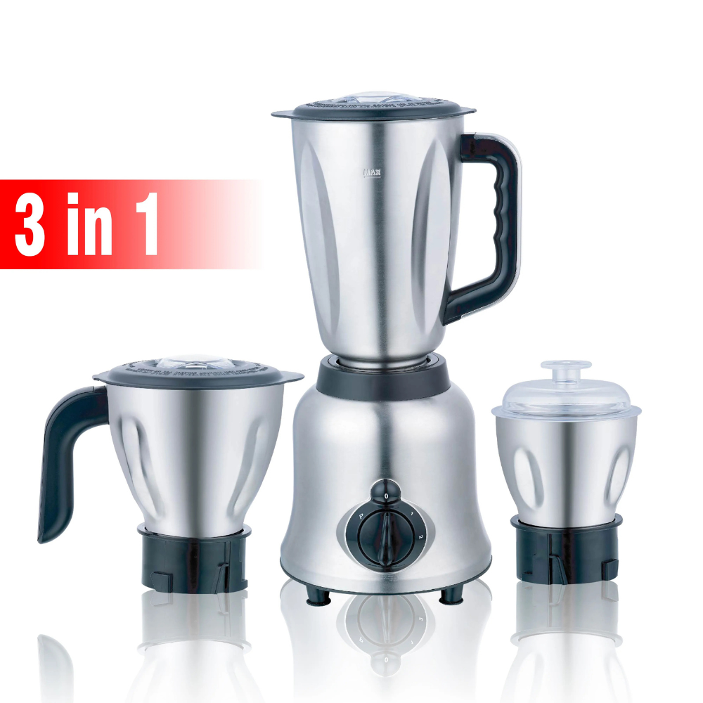 Food Processor 3 In 1 Blender 400W Stainless Steel Mill and Juicer – Black