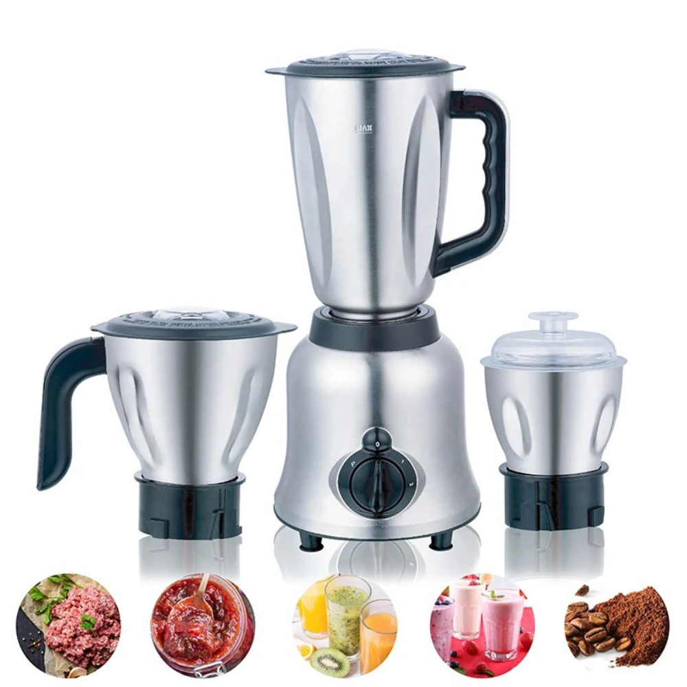 Food Processor 3 In 1 Blender 400W Stainless Steel Mill and Juicer – Black