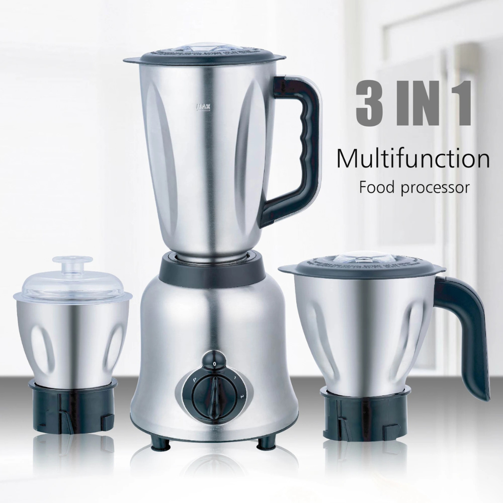 Food Processor 3 In 1 Blender 400W Stainless Steel Mill and Juicer – Black