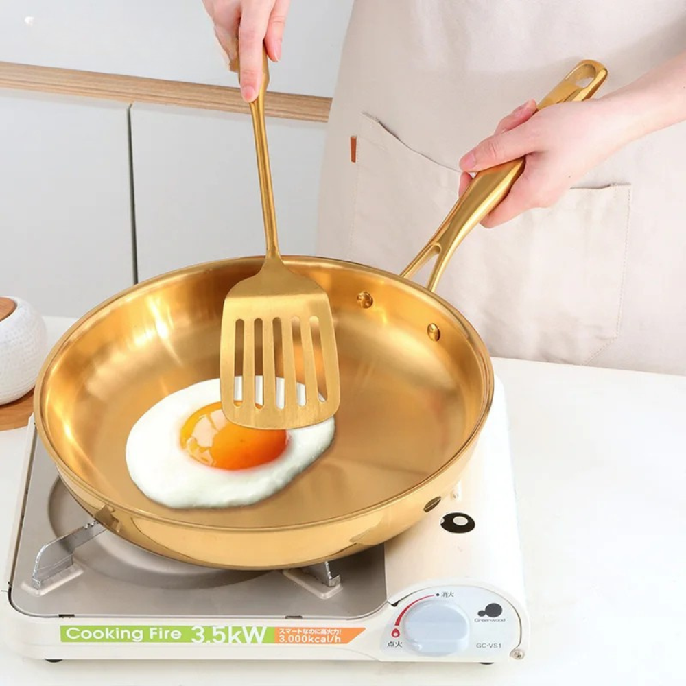Frying Pan 28cm Stainless Steel Induction Compatible Cooking Pan - Rainbow